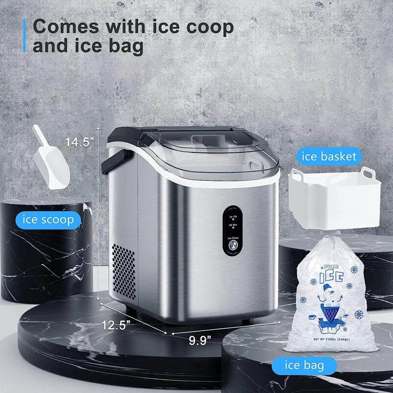 Antarctic Star 34 Lb. Daily Production Nugget Clear Ice Portable Ice Maker